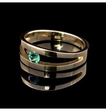 Aukso žiedas su Smaragdu 0.15ct