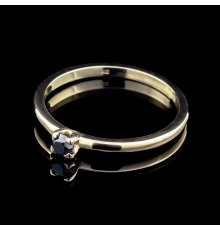 Sužadėtuvių žiedas su juoduoju Deimantu