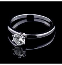 Balto aukso sužadėtuvių žiedas su Deimantu 0.33ct